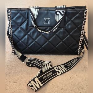 Steve Madden Black Quilted Women's Bag
